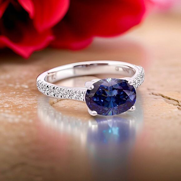 Natural Sapphire Diamond Ring 6.5 14k W Gold 3.15 TCW Certified $4,950 310588 - Picture 13 of 14